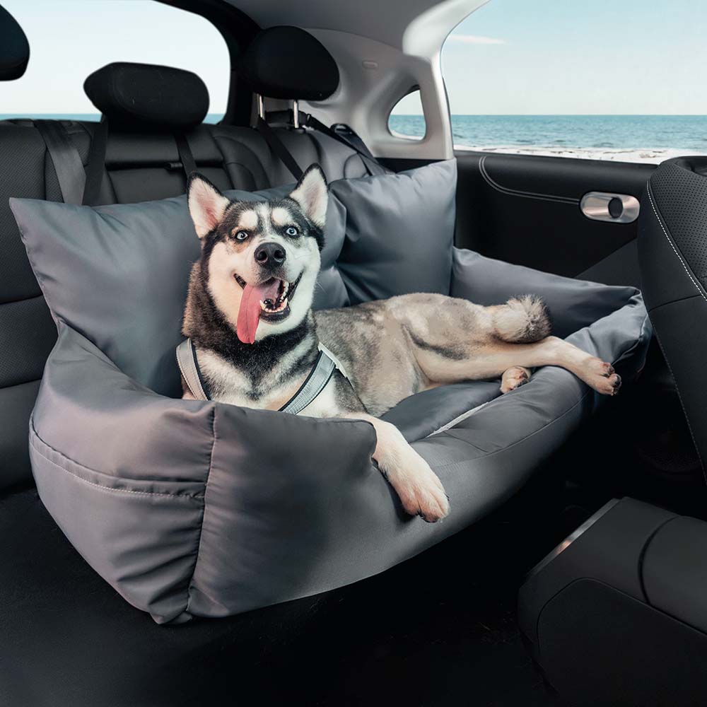 Travel Bolster Safety Waterproof Medium Large Dog Car Back Seat Bed