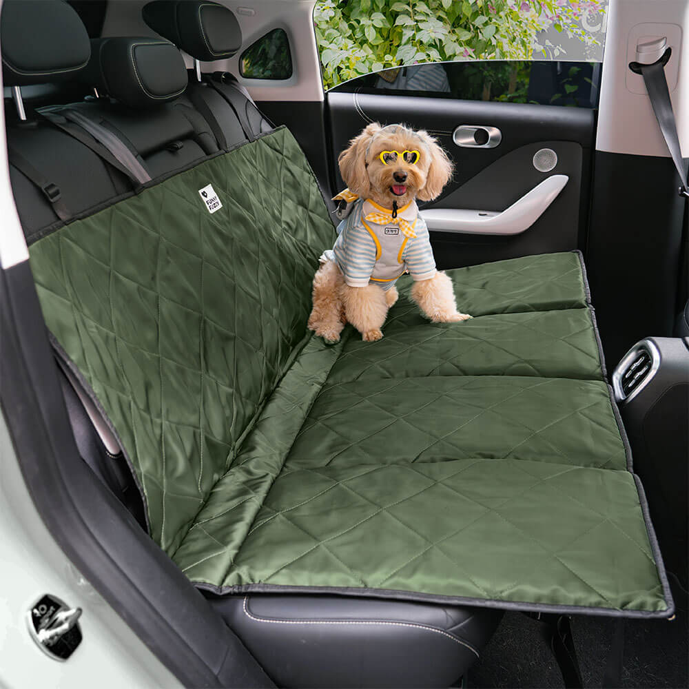 Travel Portable & Waterproof Folding Dog Car Back Seat Bed