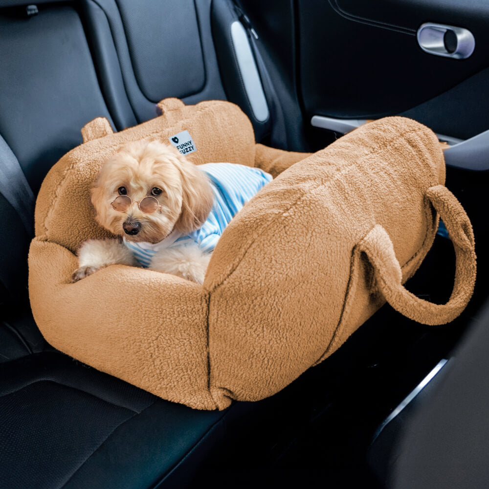 Travel Protector Comfortable Thick Faux Lambswool Dog Car Seat Bed