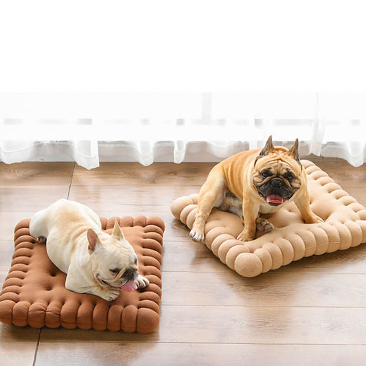 Biscuit Quilted Dog Bed