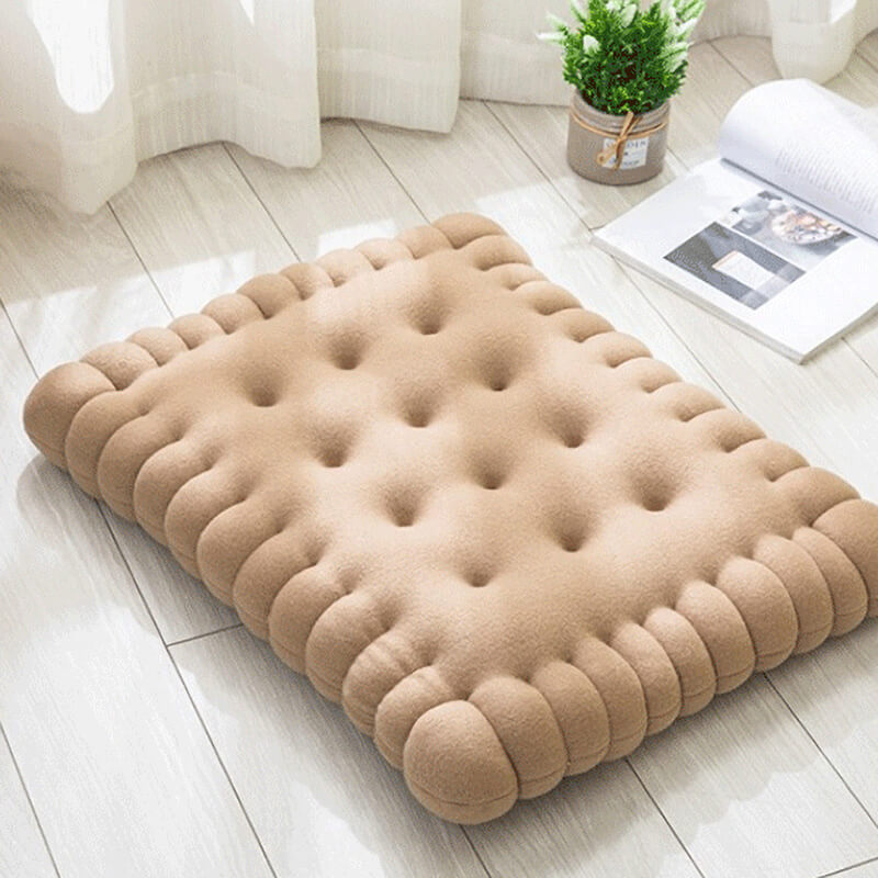 Biscuit Quilted Dog Bed