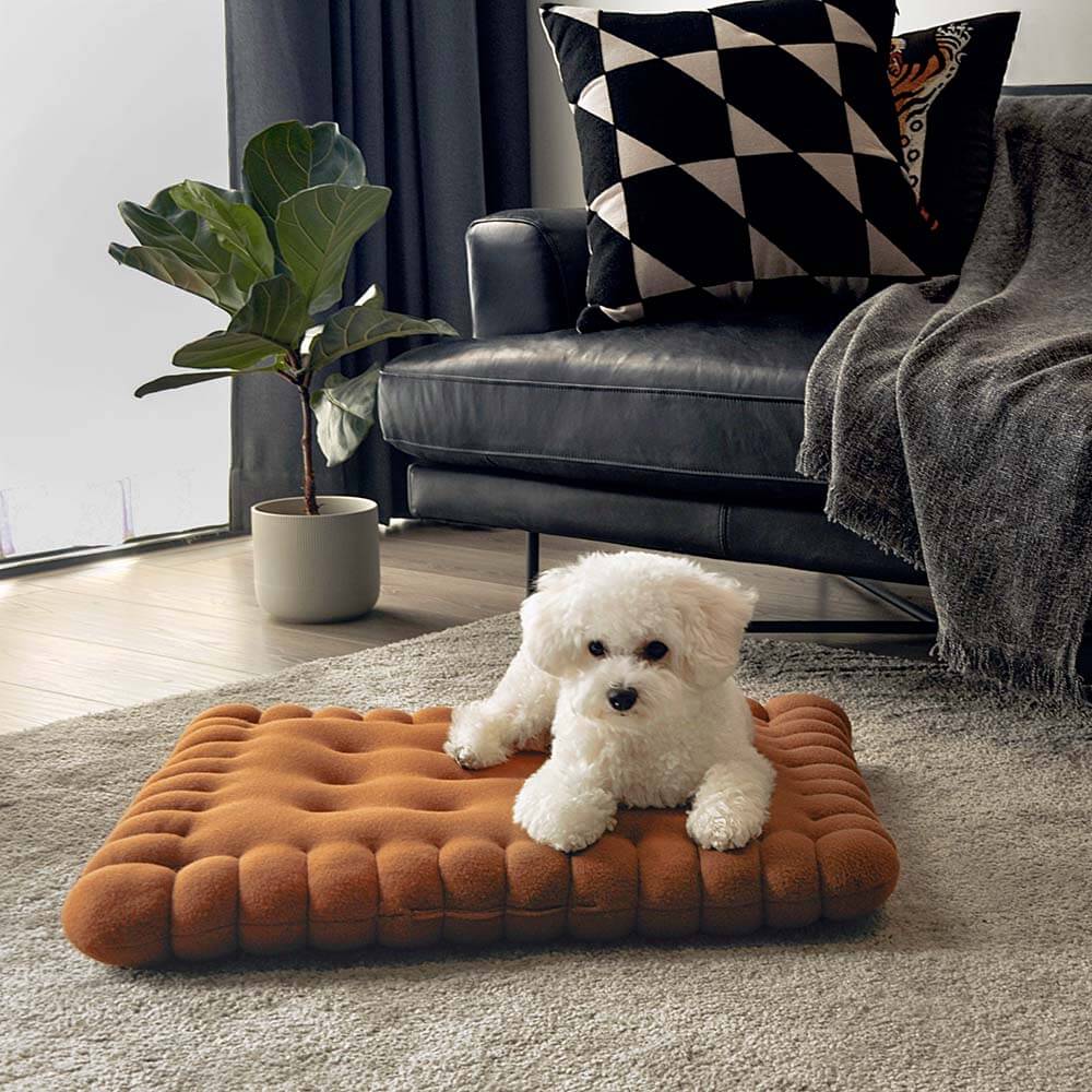 Biscuit Quilted Dog Bed